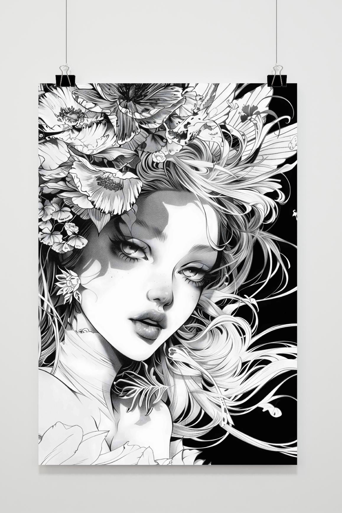 Affiche Portrait Noir et Blanc de 25 Artstreet
