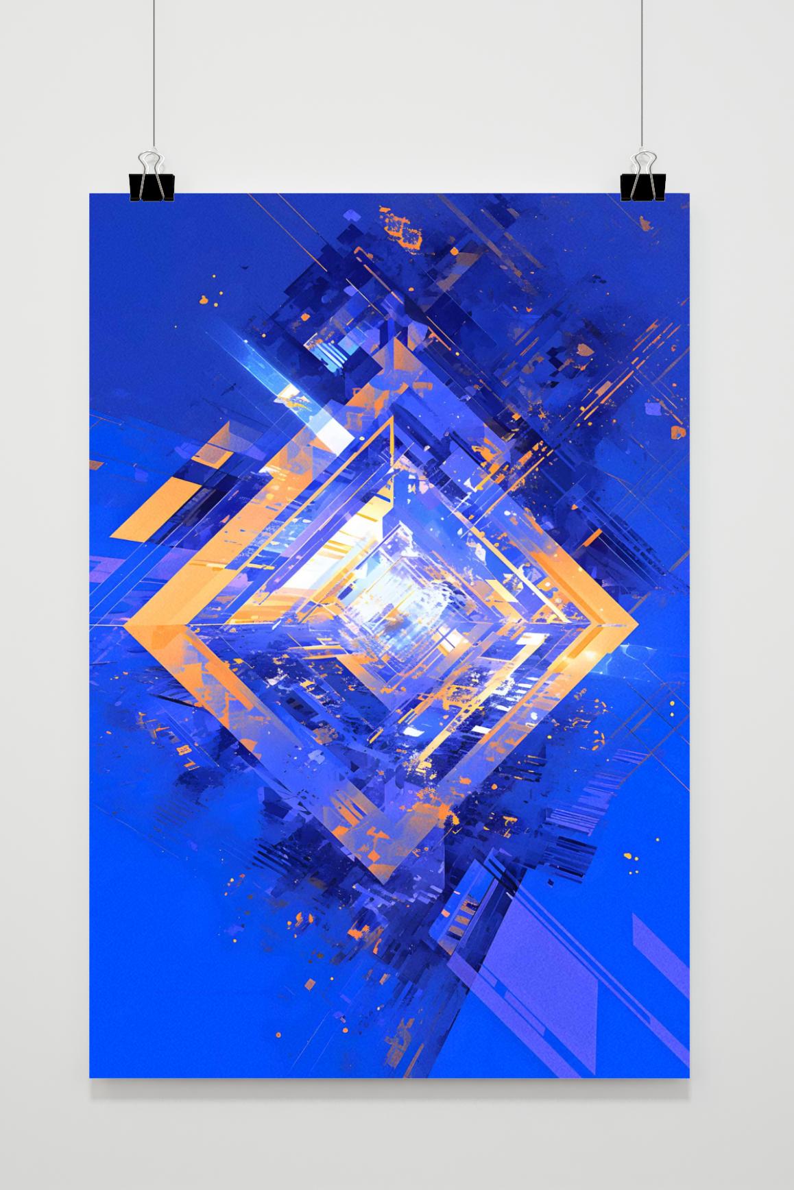 Affiche Carré Abstrait de 25 Artstreet
