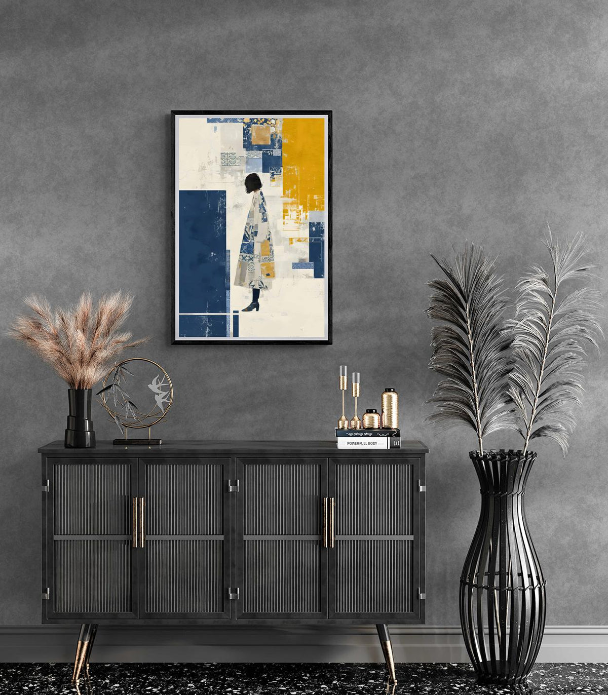 Art Abstrait dans un intérieur