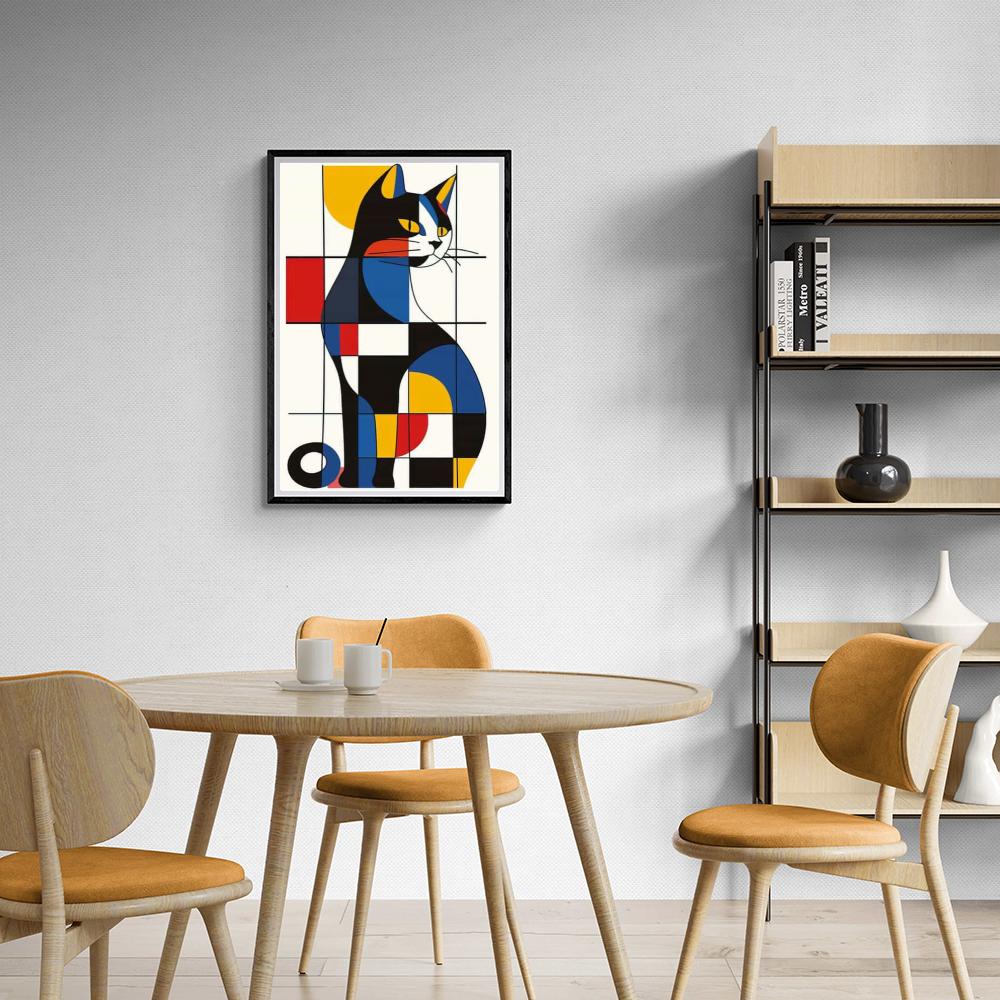 Kleurrijke Vormen Kat dans un intérieur