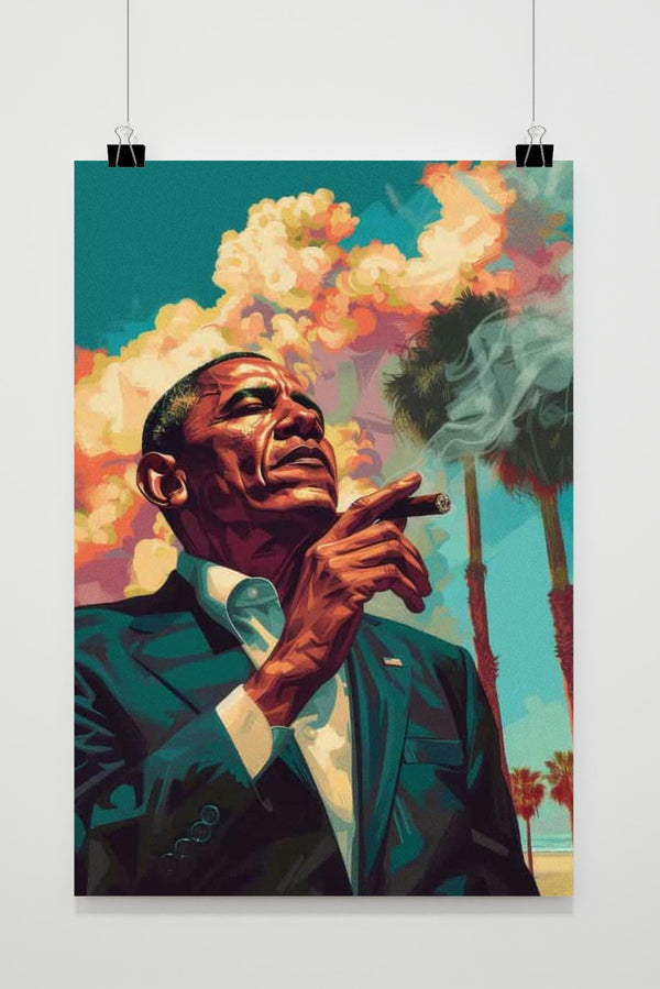 Póster Barack Obama Cartoon
