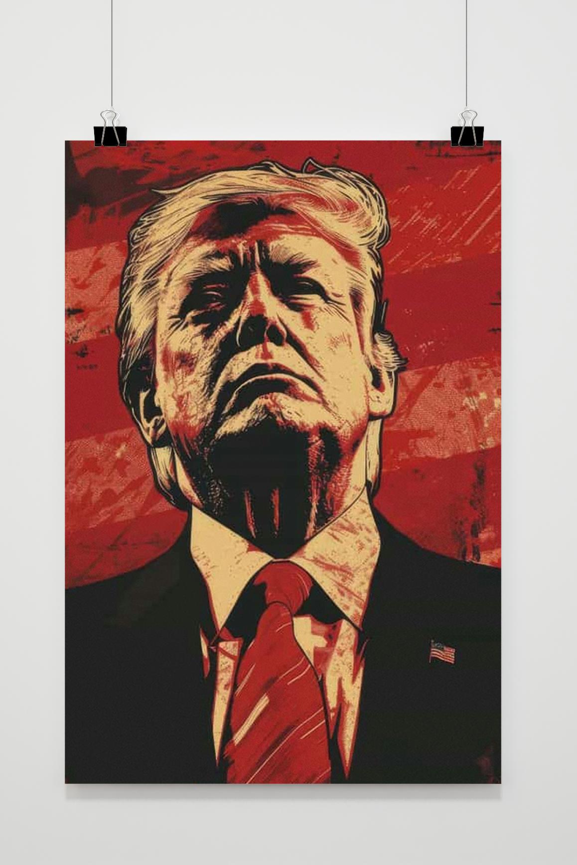 Affiche Donald Trump Red de 25 Artstreet