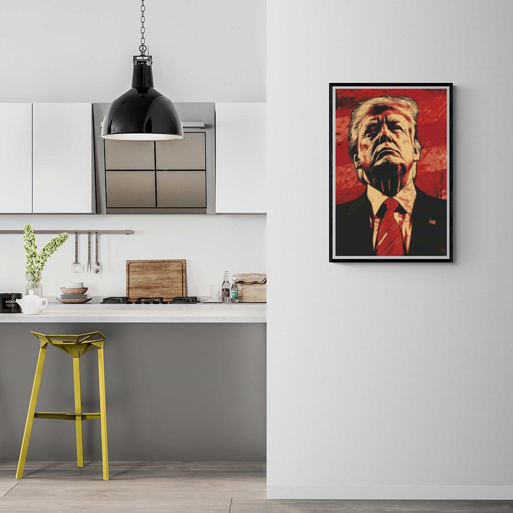 Donald Trump Red dans un intérieur
