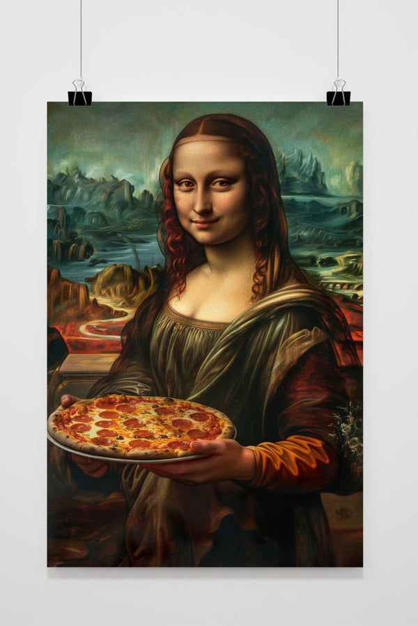 Póster Mona Lisa Pizza