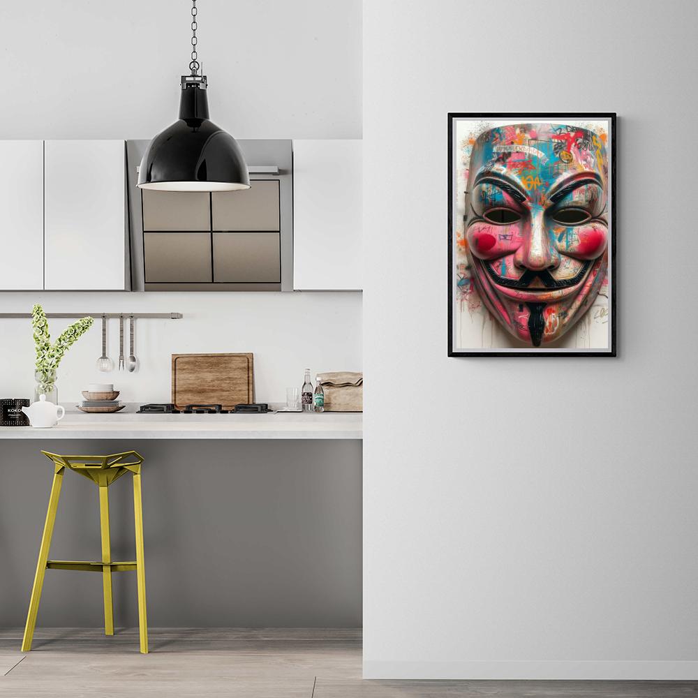 Masque Vendetta dans un intérieur