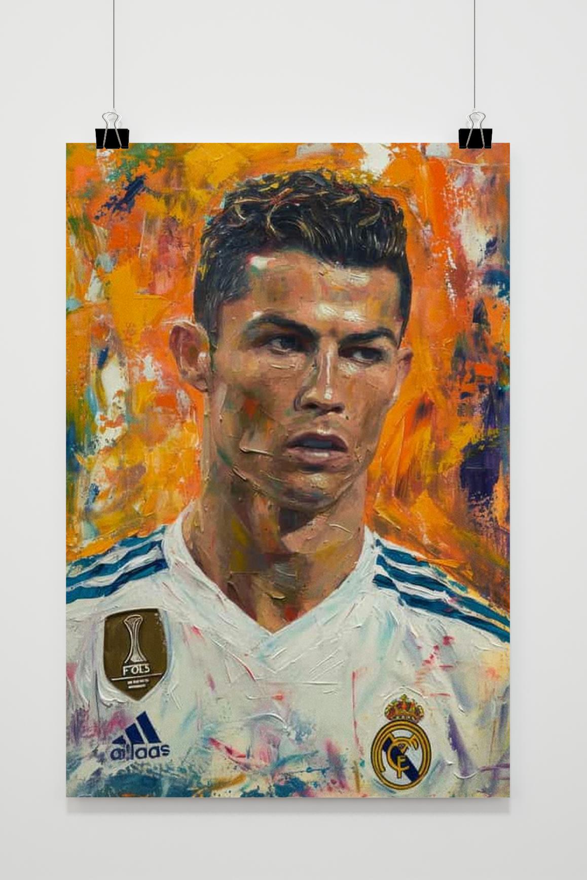 Affiche Cristiano Ronaldo Aquarelle de 25 Artstreet