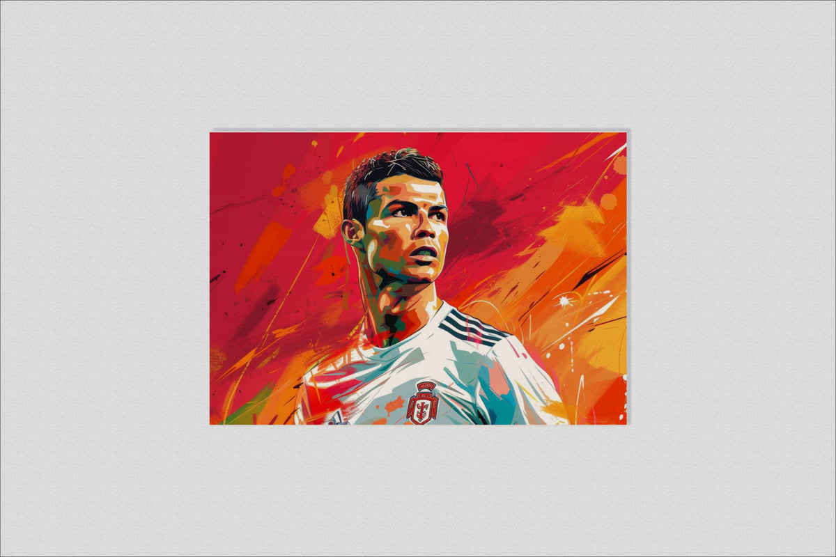 Cristiano Ronaldo Pop Art dans un intérieur