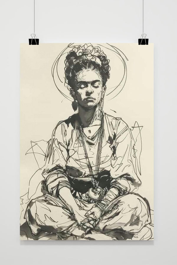 Frida Kahlo Drawing poster