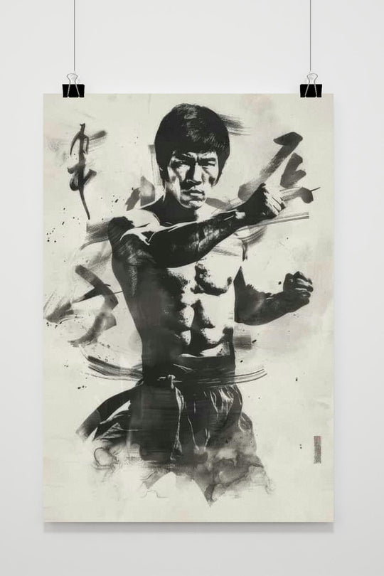 Bruce Lee Black White