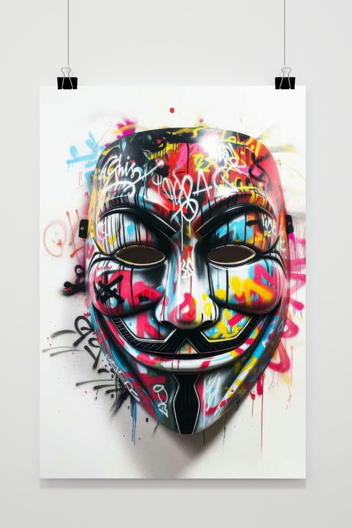 Affiche Masque Vendetta Graffiti de 25 Artstreet