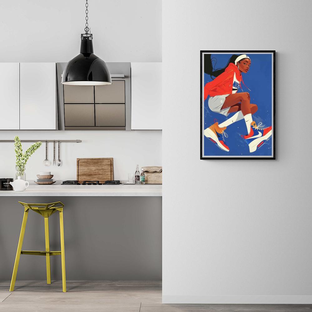 Nike meisje dans un intérieur