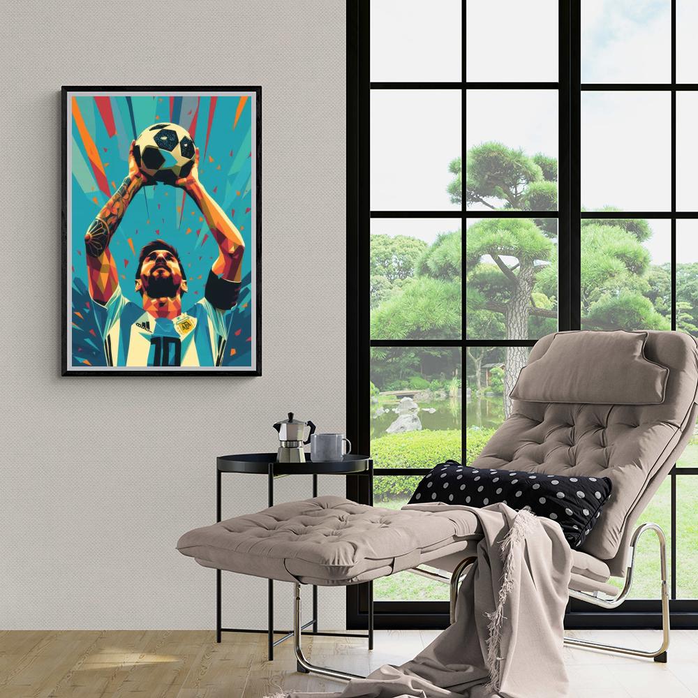Lionel Messi dans un intérieur