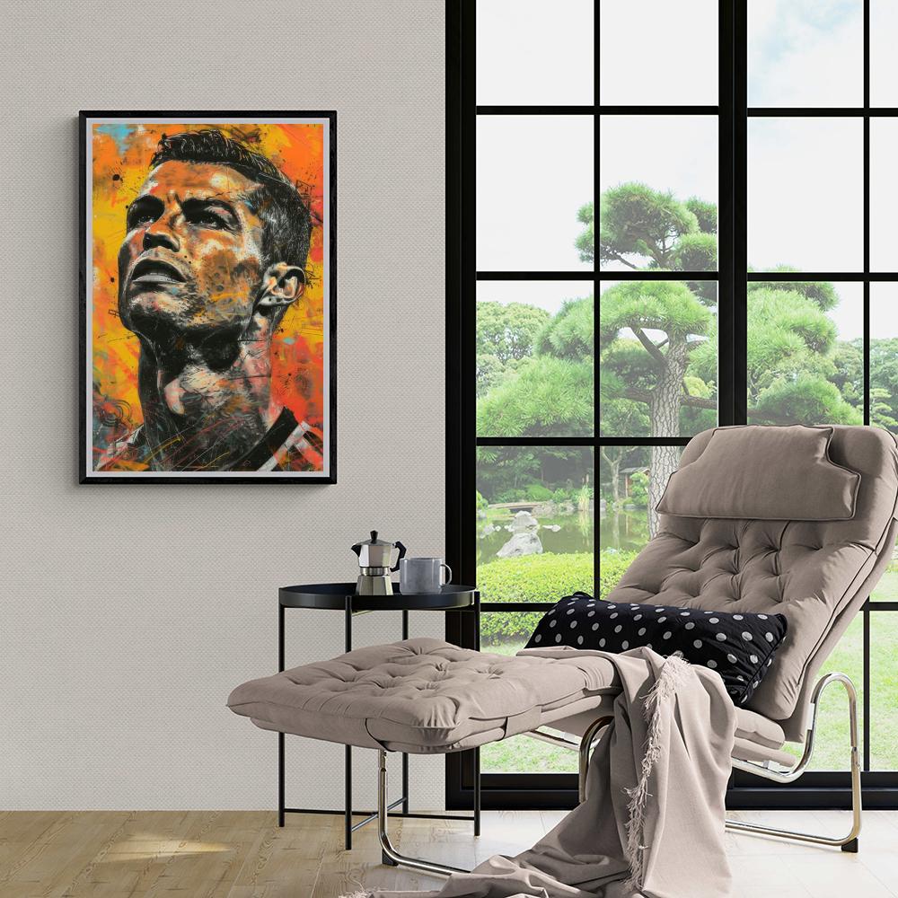 Cristiano Ronaldo Jaune dans un intérieur