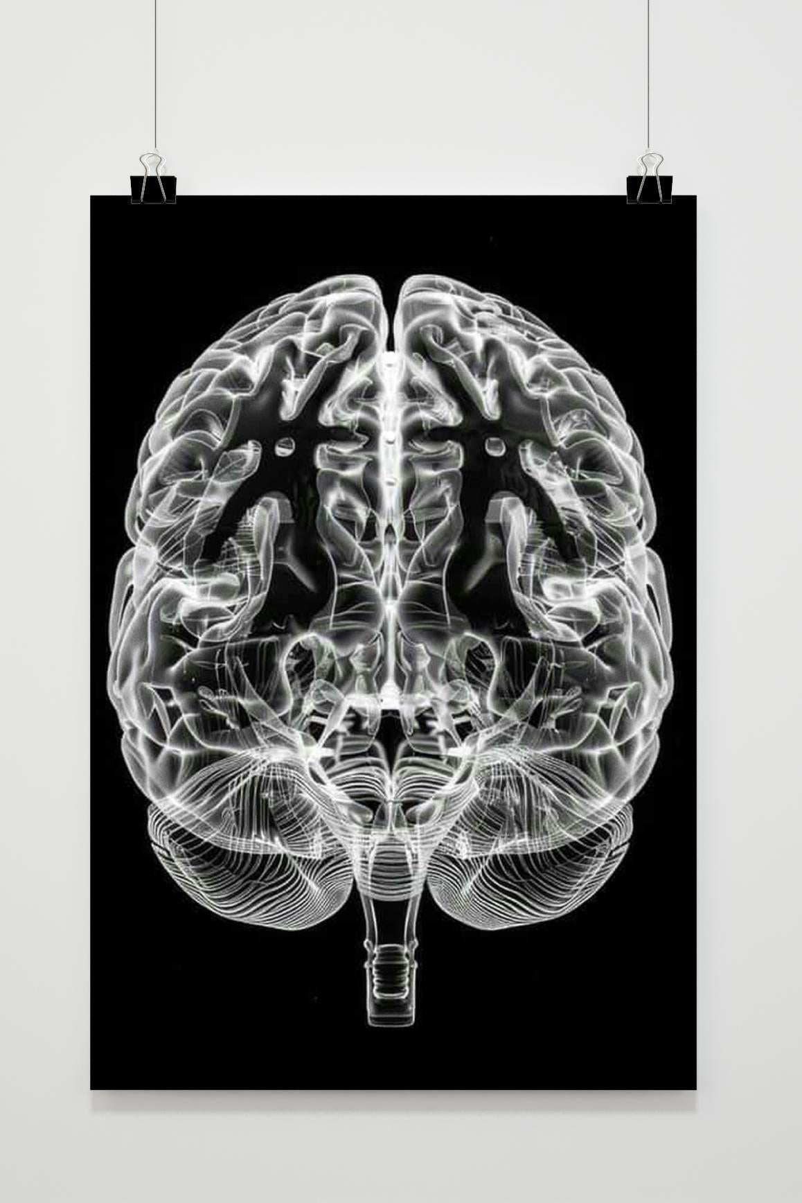 Affiche Cerveau Noir et Blanc de 25 Artstreet