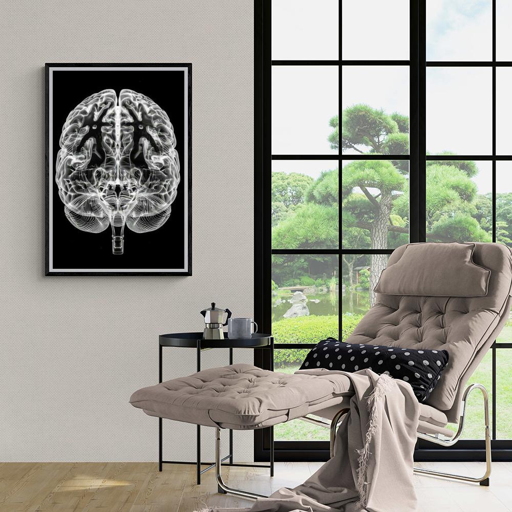 Cerveau Noir et Blanc dans un intérieur