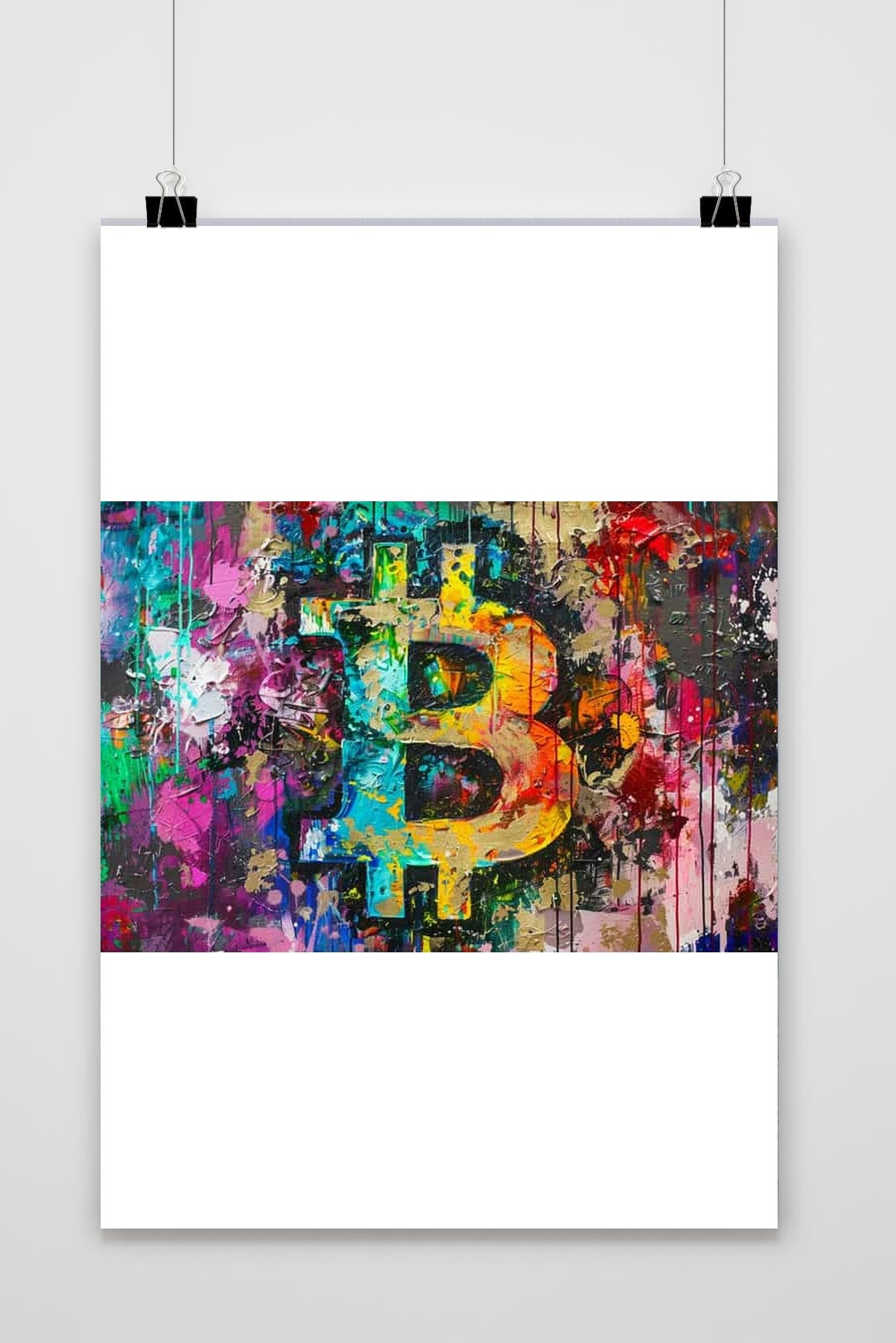 Affiche Bitcoin Aquarel de 25 Artstreet