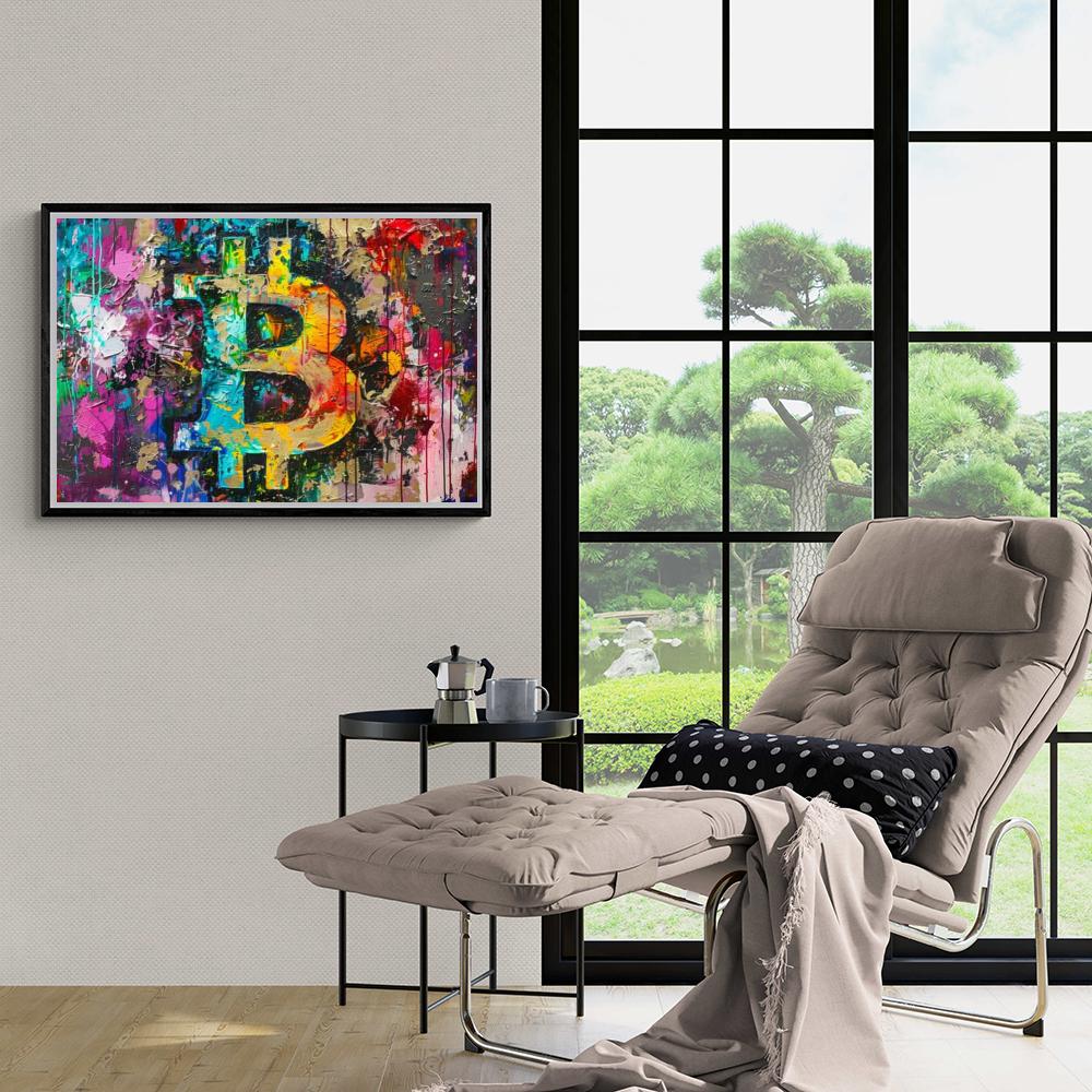 Bitcoin Aquarel