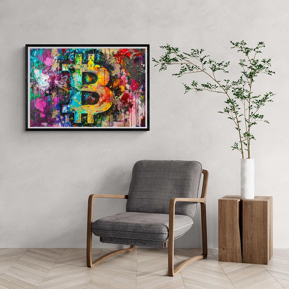 Bitcoin Aquarel