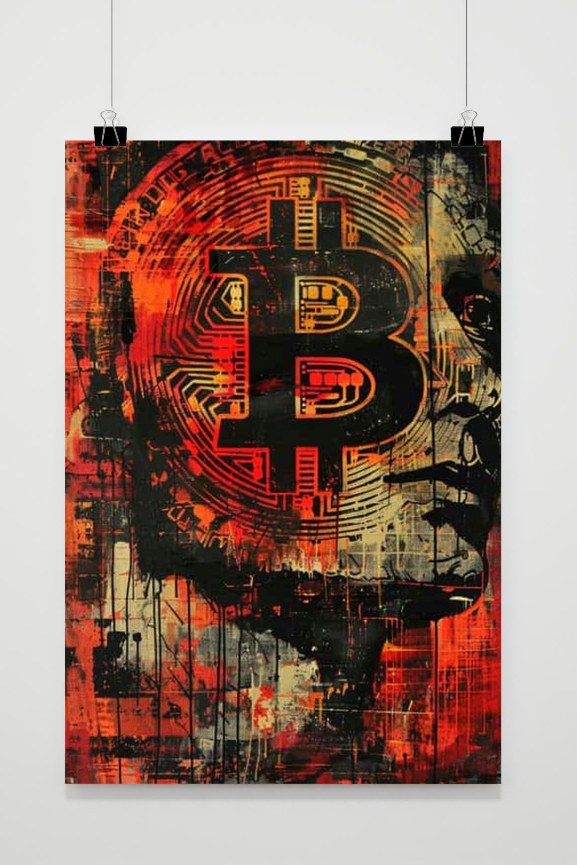 Affiche Bitcoin Man de 25 Artstreet