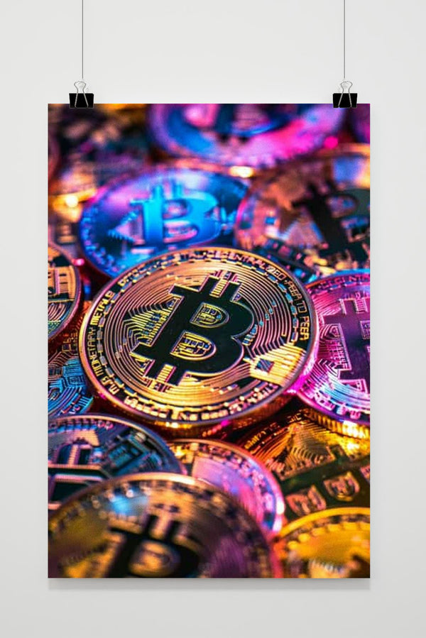 Bitcoin Münzen Poster