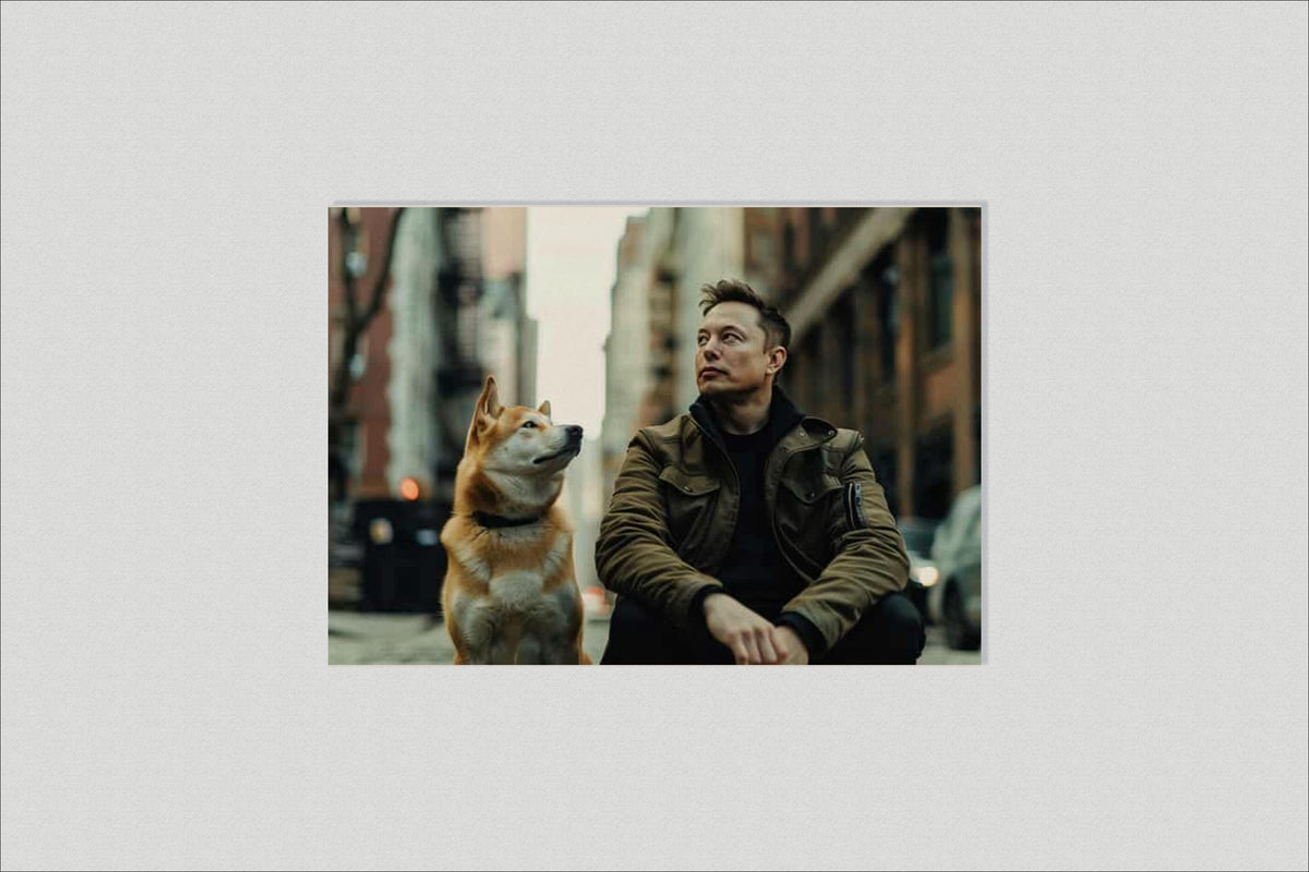 Elon Musk Chien Ville dans un intérieur