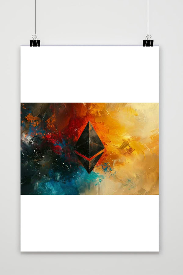 Ethereum Crypto Aquarel poster