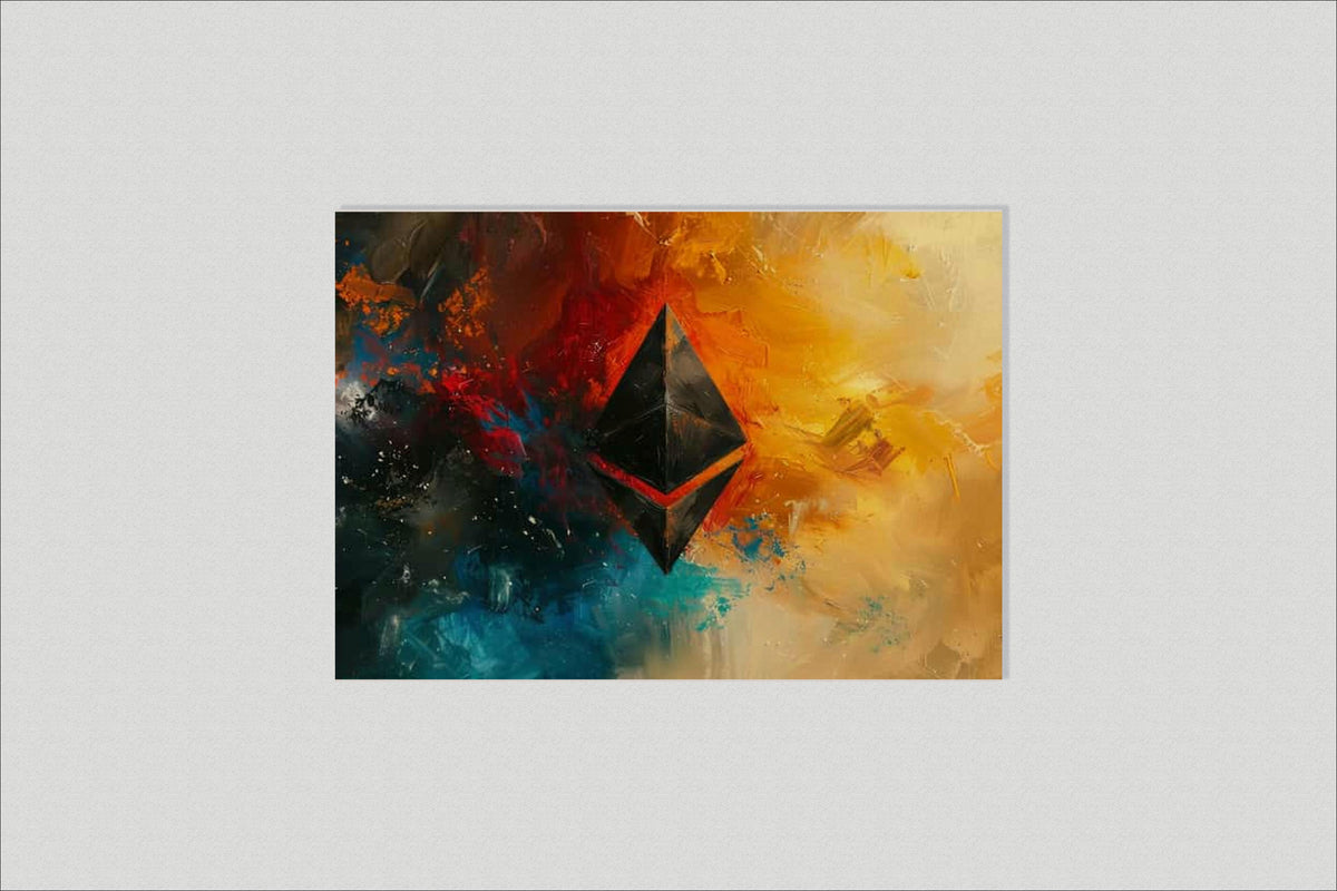 Ethereum Crypto Aquarelle dans un intérieur