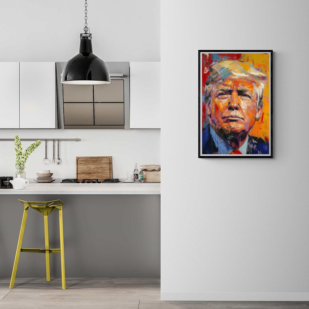 Donald Trump Aquarelle dans un intérieur