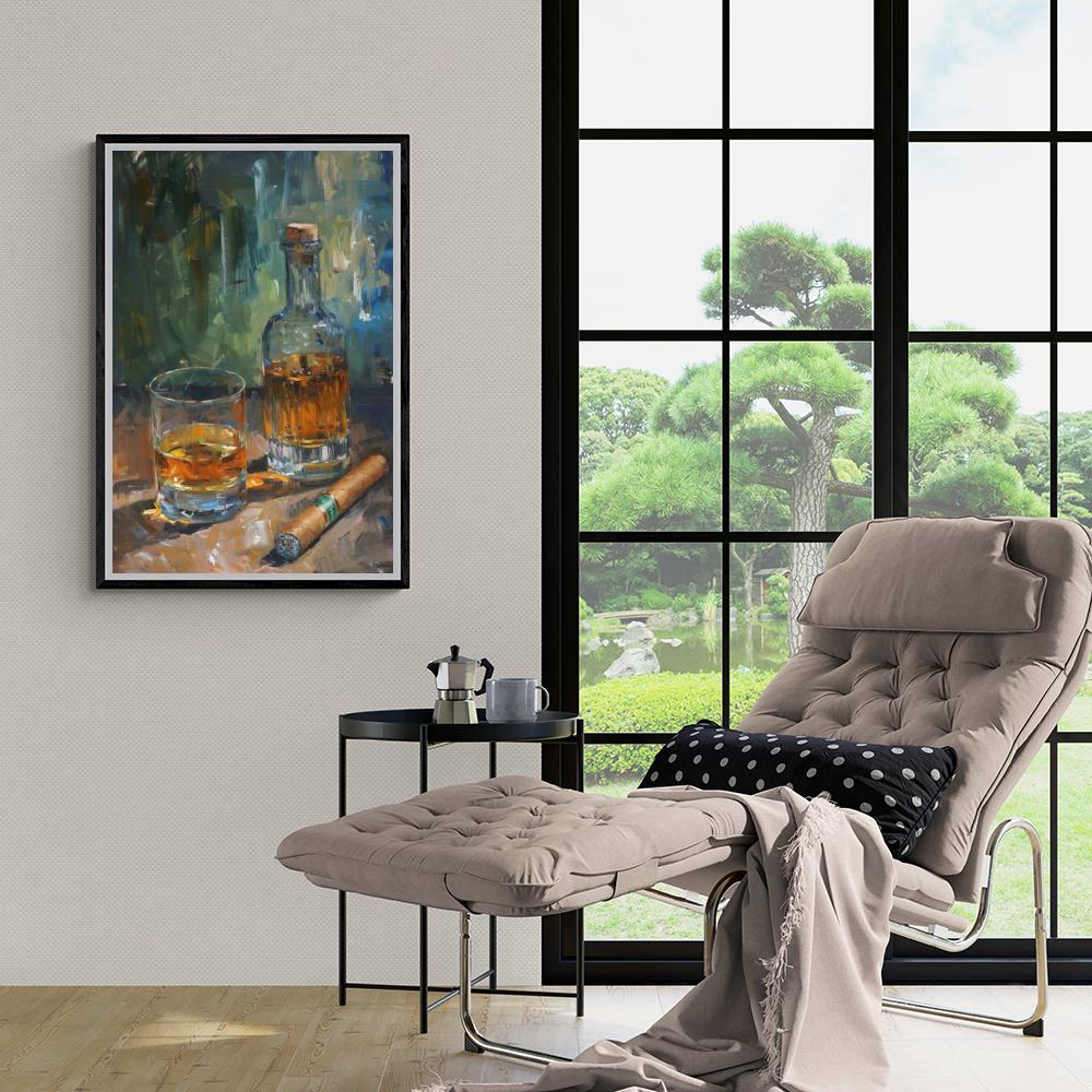 Whisky Cigare dans un intérieur