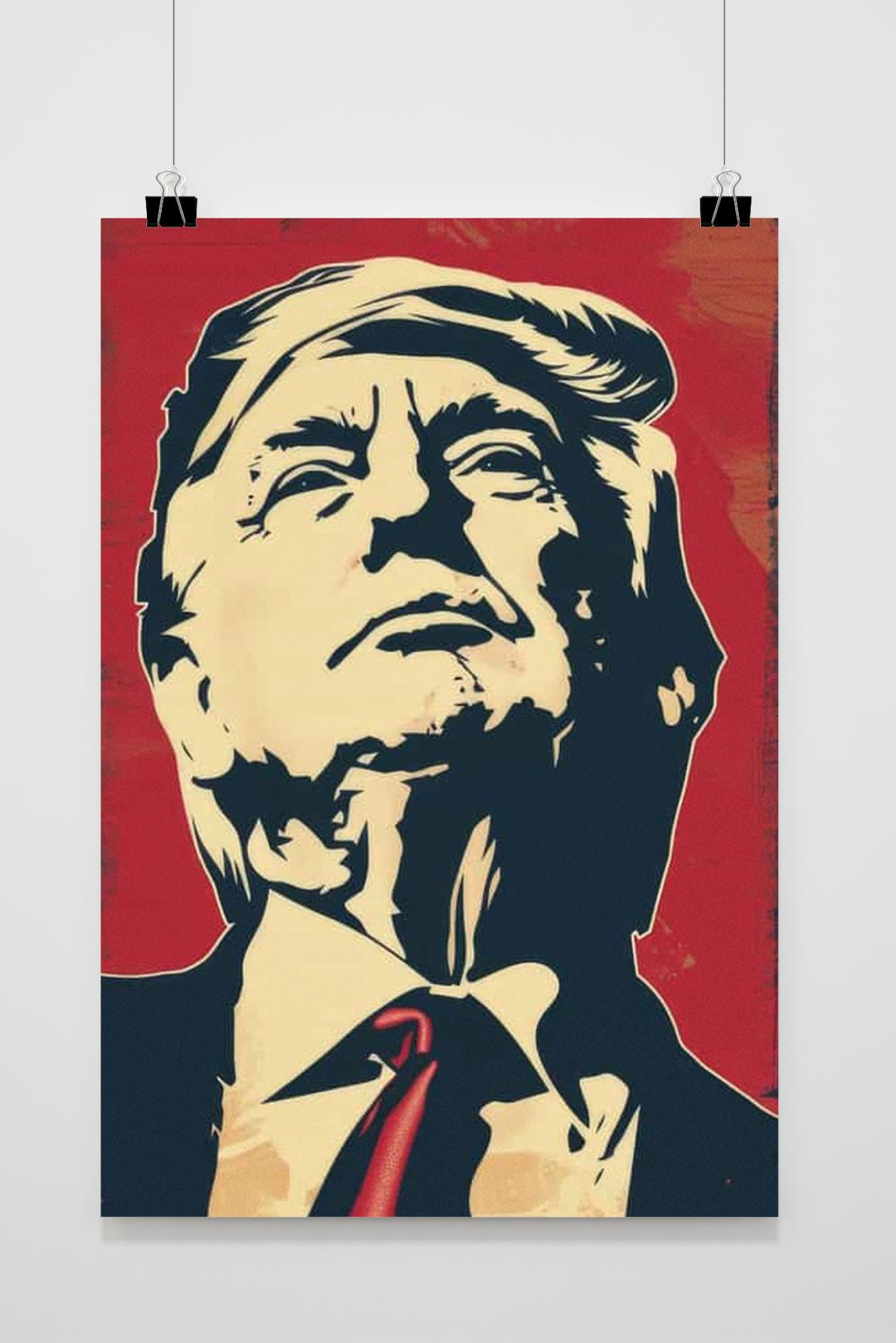 Donald Trump Pop Art Rood