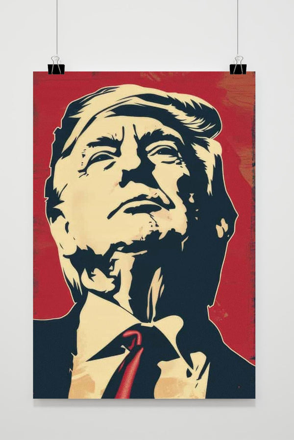 Donald Trump Pop Art Red poster