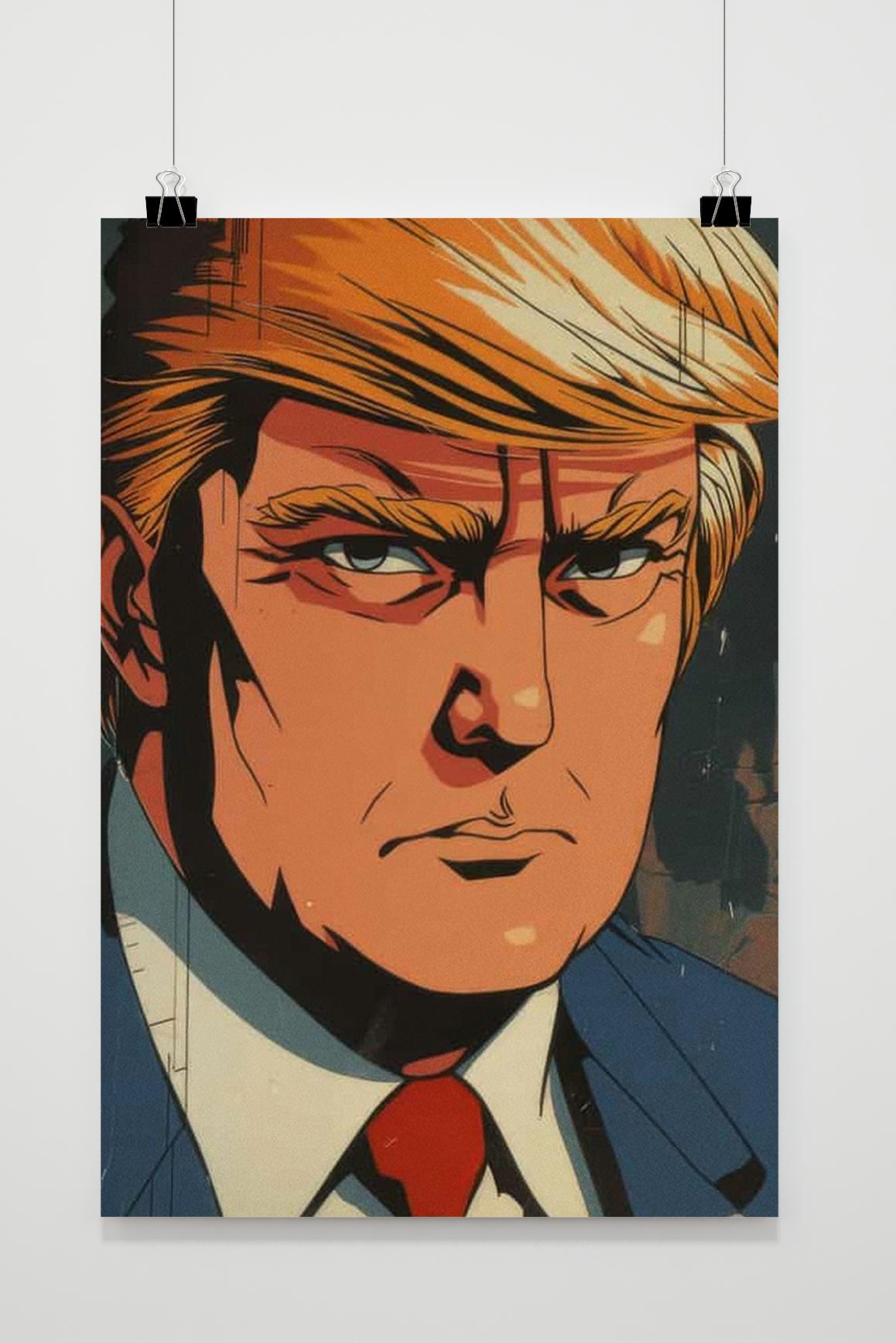 Affiche Donald Trump Cartoon de 25 Artstreet