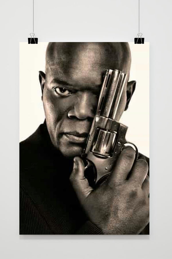 Samuel L. Jackson Black White poster