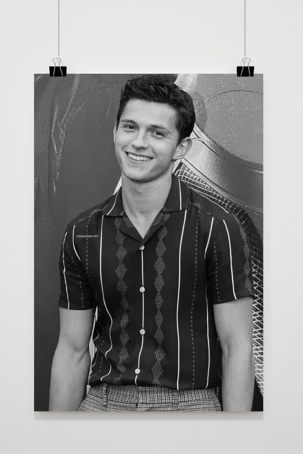 Tom Holland Schwarz Weiß Poster