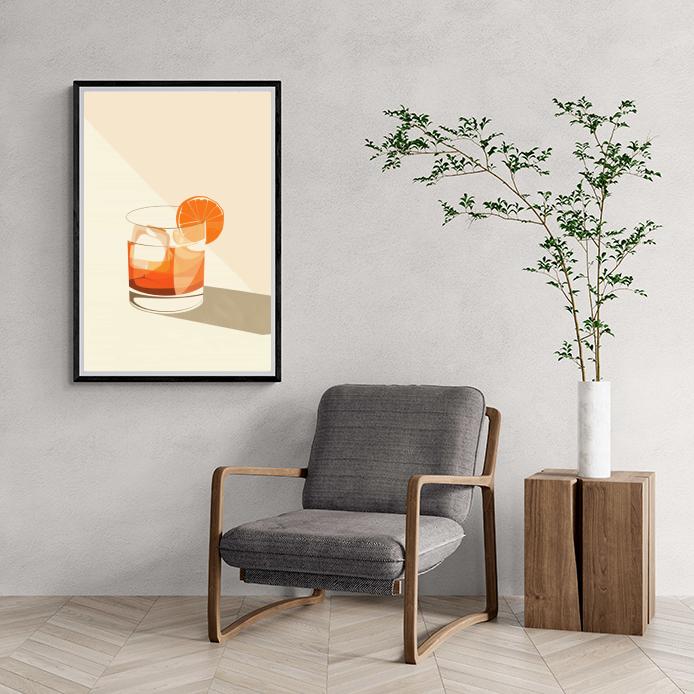 Negroni Cocktail dans un intérieur