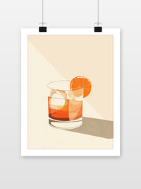 Negroni Cocktail poster met witte rand