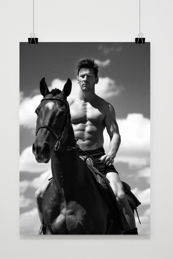 Póster Lionel Messi Caballo