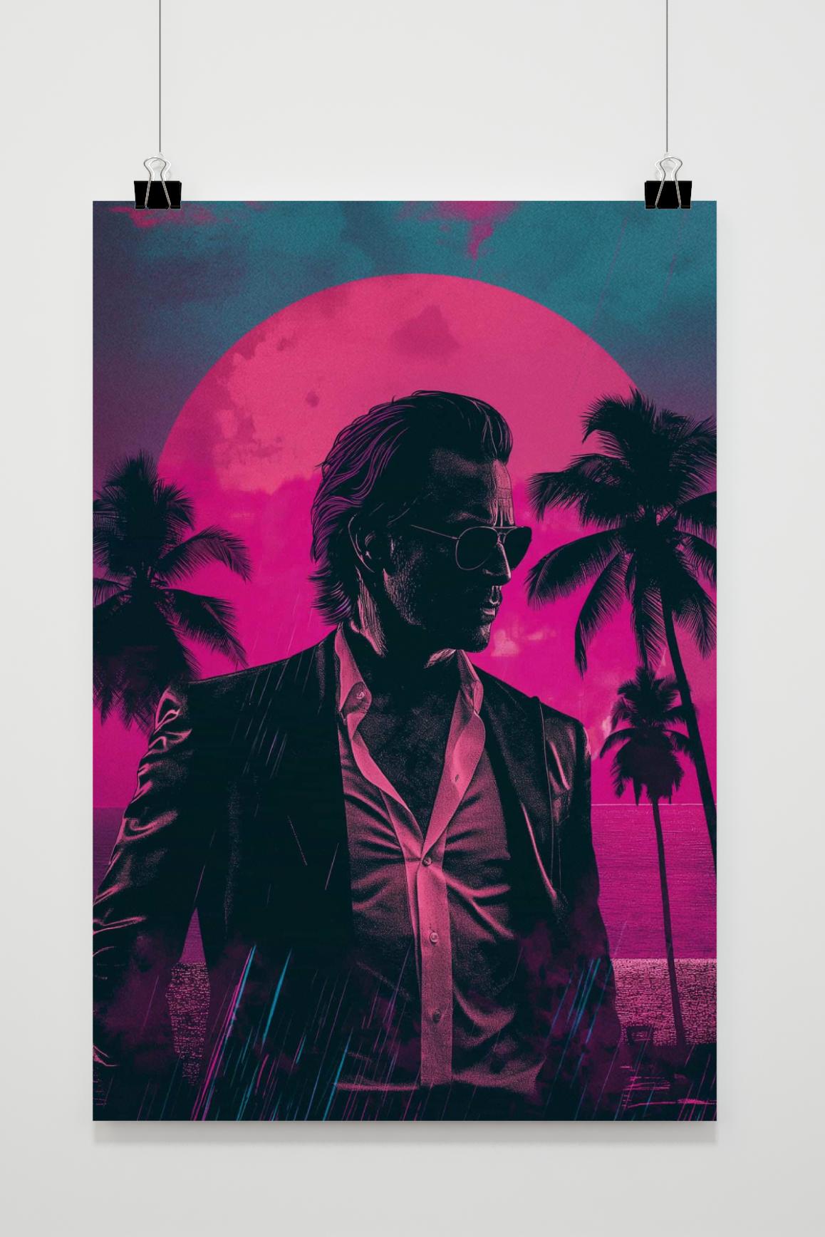 Affiche James Miami Vice de 25 Artstreet