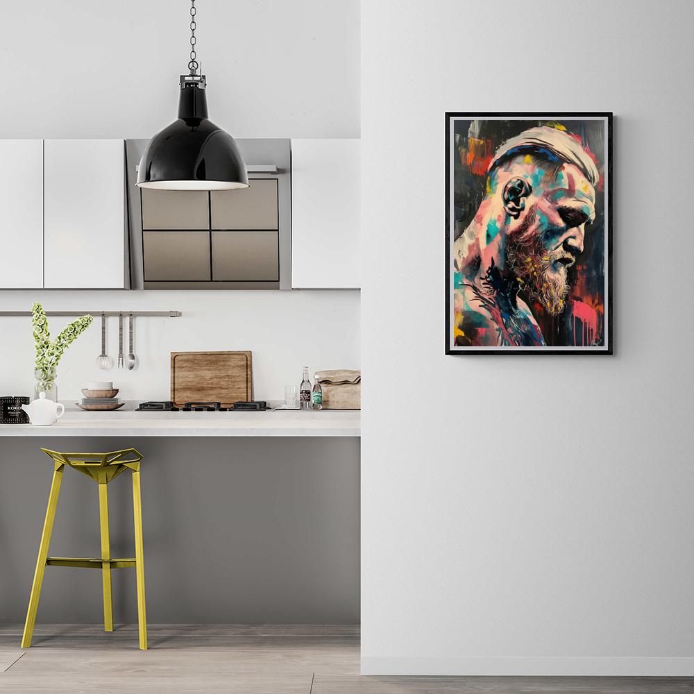 Conor McGregor Aquarelle dans un intérieur
