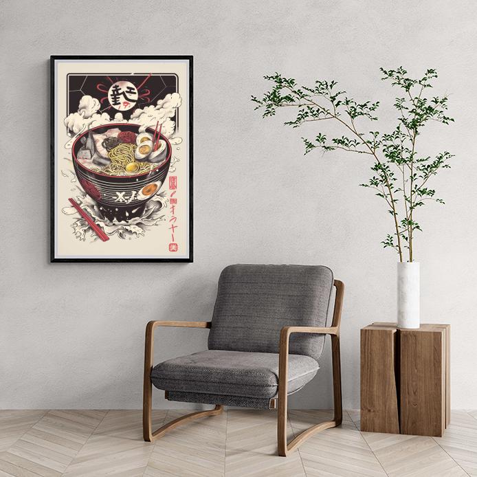 Ramen en un interior