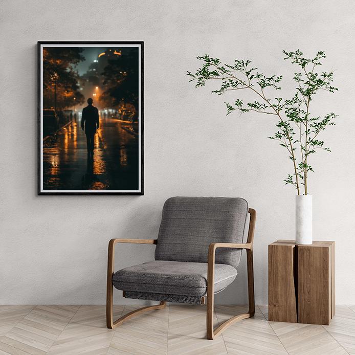 Man in Stad dans un intérieur