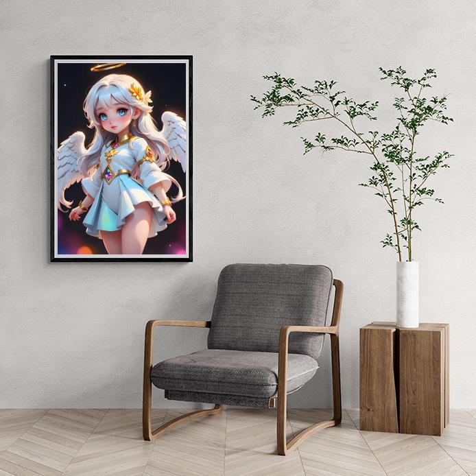 Ange Fille Fantaisie dans un intérieur