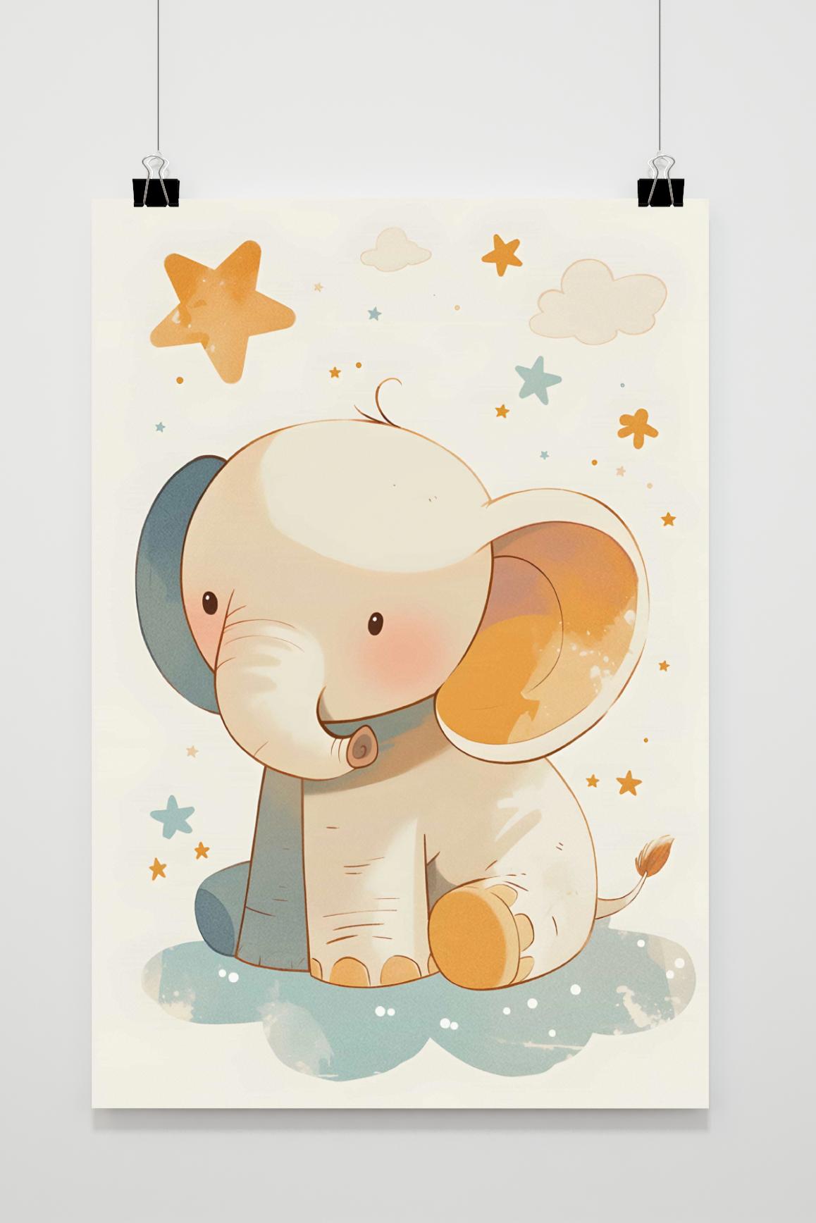 Póster Elefante Adorable de 25 Artstreet