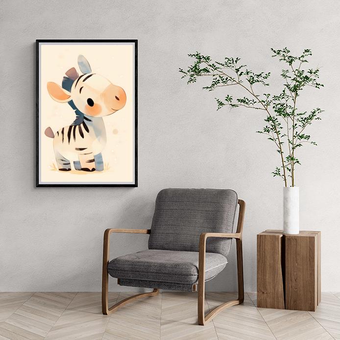 Baby Zebra dans un intérieur