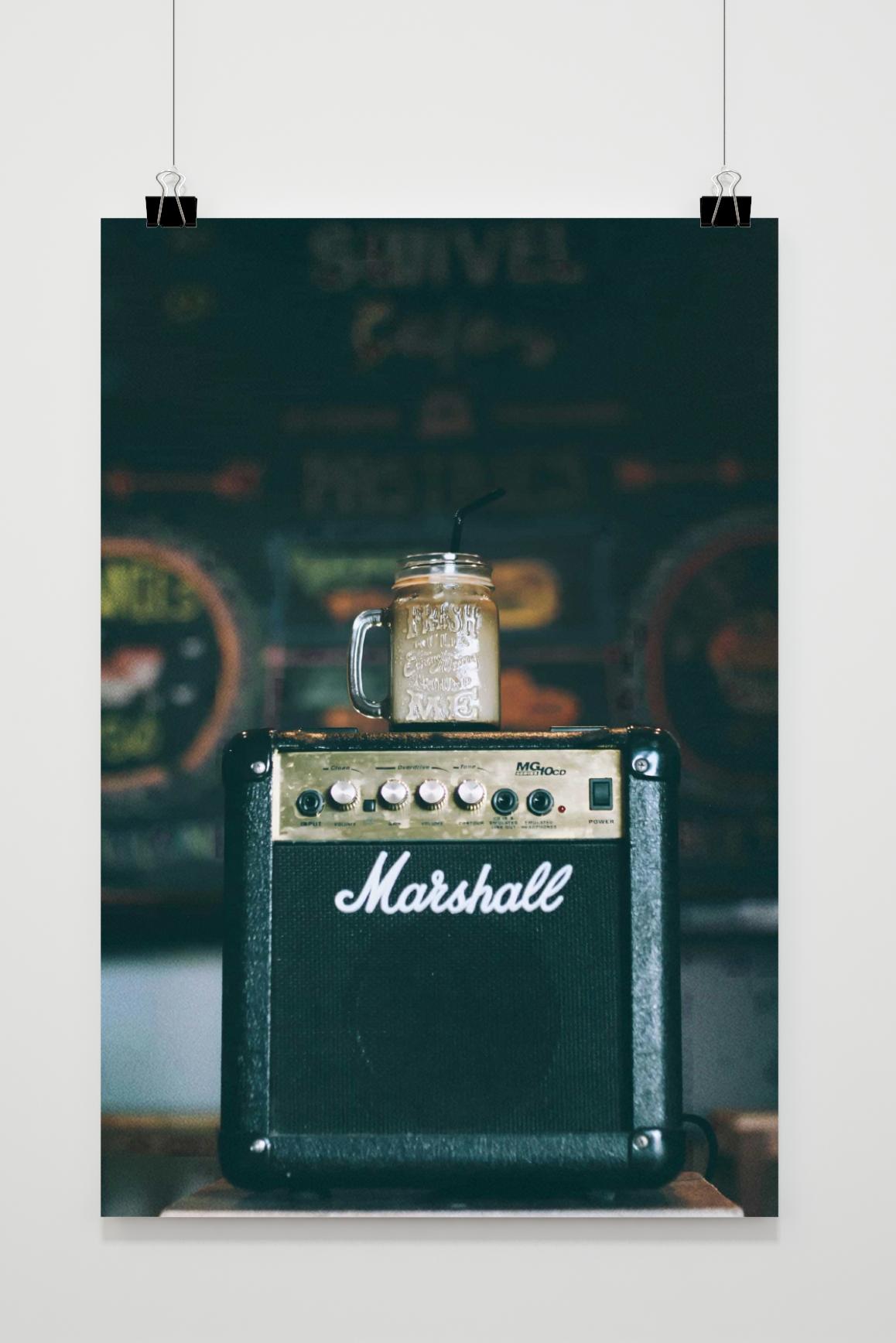 Affiche Marshall Speaker Koffie de 25 Artstreet