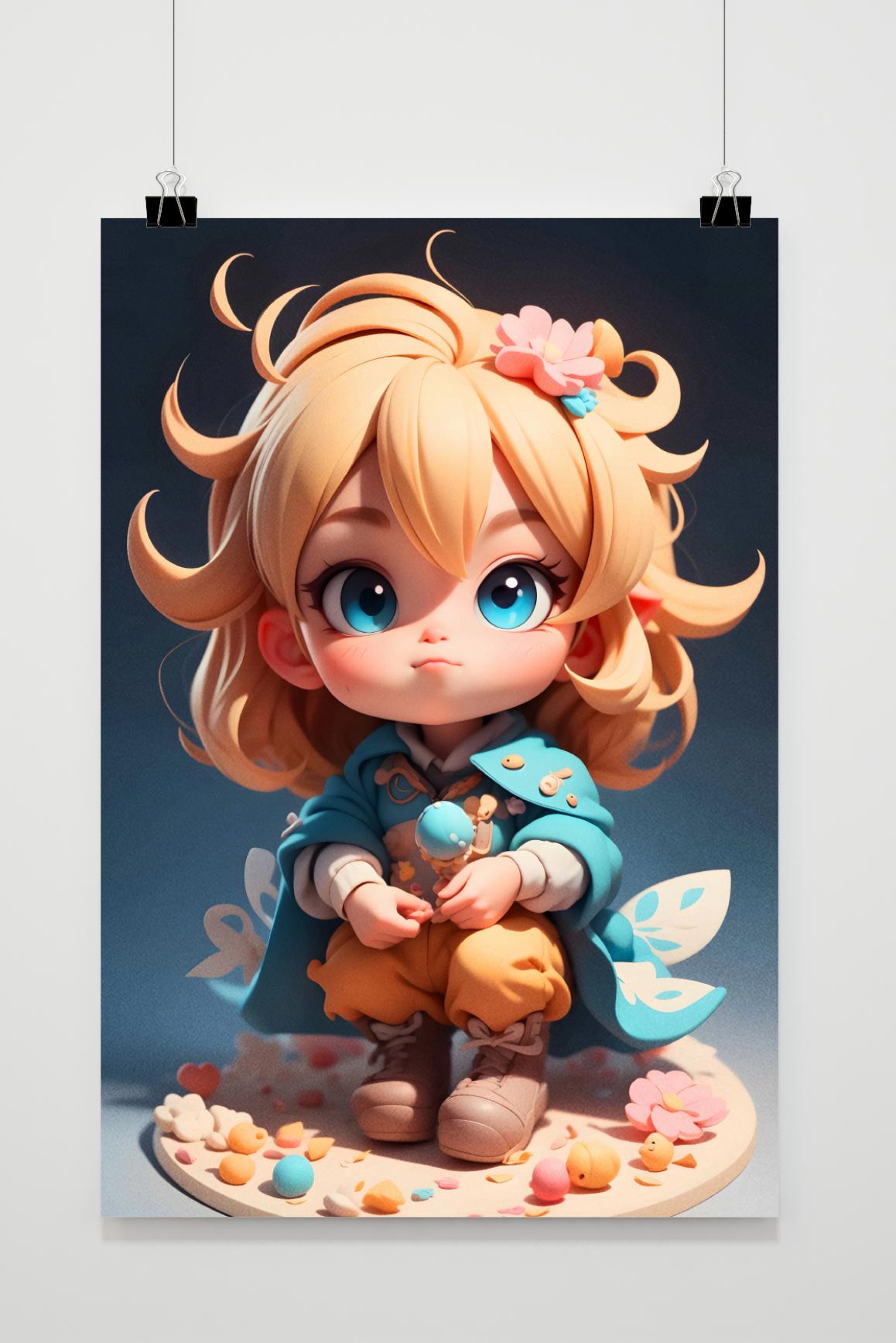 Affiche Schattig Meisje de 25 Artstreet