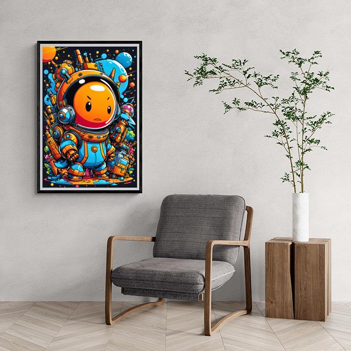 Doodle Astronaute dans un intérieur