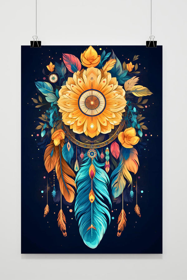 Póster Atrapasueños de Flores
