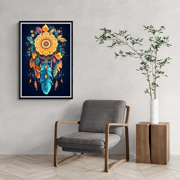 Atrapasueños de Flores en un interior