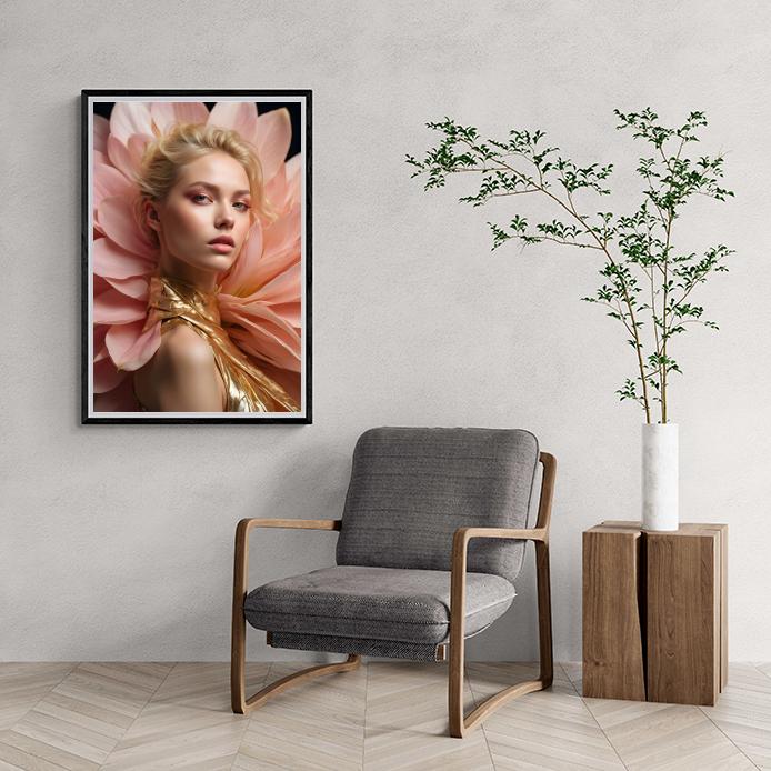 Bloemenvrouw dans un intérieur